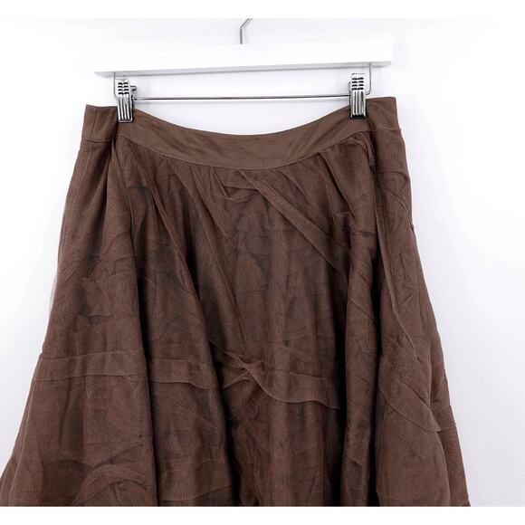 Lilith Paris Brown Tulle Midi Skirt M Layered Tutu Dark Fairy Whimsigoth - Picture 4 of 16